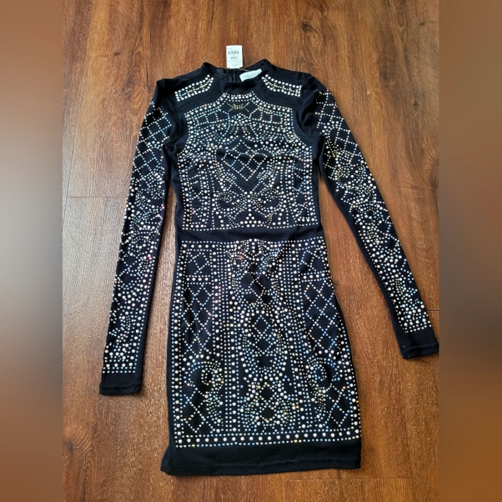 Black bedazzled dress